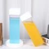 Garrafa de chá de leite de celebridade da internet Naixue com garrafa quadrada Garrafa de bebida PET 350ml500ml garrafa de suco quadrada transparente