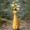 Artículo Popular en Sitios Web Independientes: Florero Hecho a Mano con Forma de Gato Original