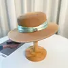 Sombrero de Paja Tejido de Ala Ancha para Protección Solar de Verano Transfronterizo Sombrero de Playa con Lazo para Vacaciones en la Costa Sombrero para el Sol para Mujeres