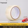 Fita transparente em rolo grande, fita de vedação para embalagem de caixa inteira, fita de vedação para atacado, fita transparente, fita larga, personalização de papel