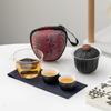Juego de té de viaje, una tetera, dos tazas de vidrio, taza exprés, Festival del Medio Otoño, Palacio Imperial, regalo creativo cultural, juego de té de viaje portátil