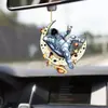 Pingente de astronauta lua nova transfronteiriço acrílico plano para interior de carro espelho retrovisor decoração chaveiro pingente