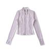 Ap25287-25 Nuevo Estilo de Verano Estilo Europeo y Americano Anti-UV Cuello Alto Manga Larga Cremallera Retazos Delgado Ropa de Protección Solar