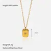 Collar Colgante Geométrico de Acero de Titanio Estilo Lujo Ligero Cadena para Clavícula Estilo Ins para Mujer Acero Inoxidable Simple Moda Chapado en Oro 18K Joyería
