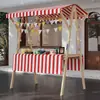 Barraca de Mercado Suporte de Exibição Barraca de Mercado Noturno Prateleira Carrinho de Flores Suporte de Exibição Promocional Carrinho de Barraca de Rua Móvel Dobrável
