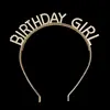 Diadema de CHICA DE CUMPLEAÑOS Diadema de CUMPLEAÑOS Corona de CUMPLEAÑOS con Diamante Corona de Plástico con Letra Corona de Cruz Venta Caliente Transfronteriza
