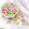 Pulsera de perlas de imitación de ABS de color caramelo con agujero recto, hecha a mano, con cuentas, pendientes y collares, accesorios para manualidades.