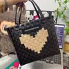 Momoshine Cesta de Vegetais Tecida à Mão de Celebridade da Internet Tailandesa de Verão Grande Capacidade Portátil Bolsa de Ombro Feminina para Praia