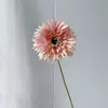 Gérbera Escovada Simulada de Ramo Único Decoração de Casa Gérbera Branca Simulada Atacado Transfronteiriço Flores de Casamento
