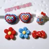 Accesorios de Resina al por Mayor Accesorios DIY Materiales Hechos a Mano Flor para Zapatos Pegatina para Vaso de Agua Pegamento en Crema Accesorios para el Cabello Flor Roja y Azul Gato