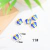 Cobre Puro Cloisonné Azul Quemado Filigrana Hueca Mariposa Espaciadores Perlas Hecho a Mano DIY Ropa Pulsera Cuerda Trenzada Accesorios Culturales y Creativos