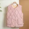 Chaleco ligero con forro de polar para mujer, nuevo estilo otoño/invierno, corte entallado, cálido y ajustado, perfecto como capa interior o chaleco independiente