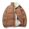 Chaqueta de algodón engrosada para hombre, estilo nuevo, cálida, cuello alto, abrigo de invierno, tacto de alta gama, talla grande, abrigo de algodón holgado, estilo para parejas, venta al por mayor de comercio exterior