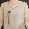 Vestido de Verão da Mamãe 2025 Novo Vestido com Elegante Nobre, Saia de Chiffon de Verão para Mulheres de Meia-Idade e Idosas, Novo Estilo Chinês