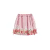 Wuli Bu Yi [Processamento Personalizado] Série Vale das Rosas Romântico para Meninas Outono Estilo Chinês Camisa com Gola Alta Colete Saia