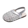 Sandalias de Punta Tejida Ins 2026 Verano Nuevo Estilo Coreano Zapatos de Malla Hueca de Princesa para Niñas para la Playa con Faldas