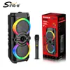 Altavoz de Karaoke Bluetooth Doble de 8 pulgadas Sing-E Zqs8285Xw con Micrófono para Organizar Eventos, Escenarios y Plazas