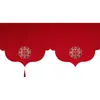 Capa de poeira para cabeceira de celebração de casamento, decoração de quarto de casamento estilo chinês dupla felicidade, itens decorativos para atmosfera de novo lar de casamento