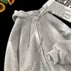 Sudadera con capucha transfronteriza para hombre y mujer, nuevo estilo de primavera, forrada de forro polar, corte holgado, versátil, casual, fitness, deportes, chaqueta cárdigan