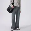 Calça Casual OT Masculina de Outono Nova com Cordão e Perna Larga, Calça Longa Casual Diária Masculina, Calça de Moletom Esportiva Solta Escovada