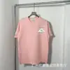 Camiseta Roja de Verano de Manga Corta con Logo Blanco de Casablanca, Marca de Moda Tendencia, Cuello Redondo, Estampado Minimalista, Redondo, Niche Casa