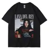2025 Nueva Marca Independiente de Comercio Exterior Camiseta Holgada y Cómoda con Estampado Gráfico de Lana Del Rey para Hombres y Mujeres Hip-Hop Vin