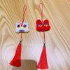 Moda Nacional Lindo Peluche Danza del León Estilo Chino Colgante Joyería Pequeña Creativo Año de la Serpiente Llavero Exquisito Regalo para Pareja