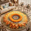 Alfombra de Flores Tridimensional Transfronteriza, Alfombra de Sala de Estar de Terciopelo de Cristal, Manta para Cubrir Completamente el Sofá y la Mesa de Café, Manta Refrigerante para la Mesita de Noche del Dormitorio