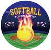 Mm150 Pelota Deportiva de Softbol Hockey Niño Cumpleaños Vajilla para 8 Personas Juego de 4 Piezas Platos de Papel Servilletas de Papel Vasos de Papel