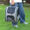 Mochila Plegable de Doble Hombro para Mascotas de Gran Capacidad, Transportadora Expandible para Gatos y Perros, Modelo Moderno, Bendición de la Mascota
