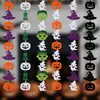 Colgante de Cadena de Calabaza Fantasma No Tejido Decoración Fiesta de Halloween Cadena Colgante de Sombrero de Bruja Decoración de Puerta Patio Decoración Colgante