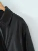 Chaqueta Corta de Solapa Europea y Americana Transfronteriza de Manga Larga 25 Otoño Nuevo Viento Retro Cremallera Chaqueta de Motociclista de Piel Sintética