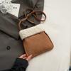 Bolsa de Pelúcia Lã de Cordeiro Maillard para Mulheres 2026 Nova Outono e Inverno Bolsa Pequena Peluda Transversal para Celular