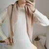 2019 Novo estilo cachecol ins estilo simples elegante triângulo cachecol das mulheres cor sólida cachecol inverno das mulheres xale de malha outono
