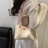 Bolso de Mano Transfronterizo de Moda Nicho con Estampado de Dibujos Animados 2025 Nuevo Estilo Combinable Textil Hombro Cruzado Tote