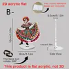 Día de Muertos Mexicano Calavera Floral Exótica Acrílico 2D Rotación de 360 Grados Adorno Decoración de Escritorio