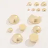Perlas de Imitación de Concha de ABS Cuentas Sueltas Base Plana Semicírculo Colorido Chapado de Alto Brillo Perla de un Lado Accesorios para Joyería de Collares DIY