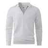 Suéter de punto para hombre con cuello de media cremallera, estilo europeo y americano, para primavera/otoño/invierno, nueva moda, capa base de punto