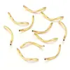 Relleno de Oro de 14K Personalizado Tubo Curvo Brillante Tubo Redondo Largo Brillante Accesorios para Joyería Pulsera DIY Accesorios para Pulsera Material