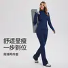 Traje Deportivo Transfronterizo de Nuevo Estilo Ajustado para Mujer, Ropa de Fitness Elástica Transpirable, Traje de Pantalón Acampanado Micro para Correr al Aire Libre y Yoga