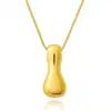 Collar con colgante de 26 letras del alfabeto inglés, chapado en cobre transfronterizo, oro real de 18k, liso, de burbuja de globo, gordito, lindo, versión Q