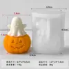 Jiahui Mei Vela Aromática de Fantasma de Calabaza Molde de Silicona Decoración de Fantasma de Halloween DIY Herramienta para Lijar Yeso