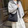 Bolsa de Mão Feminina Grande Capacidade em Tecido Oxford Estilo Coreano Versátil Temperamento Retrô Bolsa de Ombro Único Transversal Bolsa de Axila Bolsa Tote para o Dia a Dia