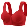 Novo Sutiã Plus Size de Abertura Frontal com Argolas Não Magnéticas, Fino, Respirável, Confortável, Costas Bonitas Levanta Seios, Fechamento Lateral para Mulheres