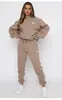 Alo Ropa de Otoño e Invierno Europea y Americana Cálida Estampada de Cuello Redondo Conjunto de Pantalones Sudadera de Moda Casual para Mujer Traje de Mujer