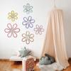 Decoración bohemia para habitación infantil flor margarita encaje tejido colgante de pared hogar niña bebé niños decoración de pared flores