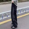 Calça Casual Masculina Listrada Fina Respirável Estilo Americano Solta de Perna Reta Secagem Rápida Tendência de Verão Transfronteiriça com Três Listras