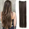 Pelucas Europeas y Americanas Más Vendidas para Comercio Exterior Transfronterizo Piezas de Cabello Grandes de Cabello Largo Recto Extendido para Mujer Extensiones de Cabello Teñidas en Degradado