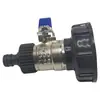 Conector para Accesorios de Barril IBC, Pezón de Válvula de Latón Electrochapado con Doble Rosca Exterior, Grifo de 1/2 Pulgada 3/4 1 Pulgada