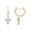 Pendientes Colgantes Huggie de Moda Transfronteriza Europea y Americana con Colgante de Circonita Pendientes de Aro 2024 Joyería de Verano para Mujeres